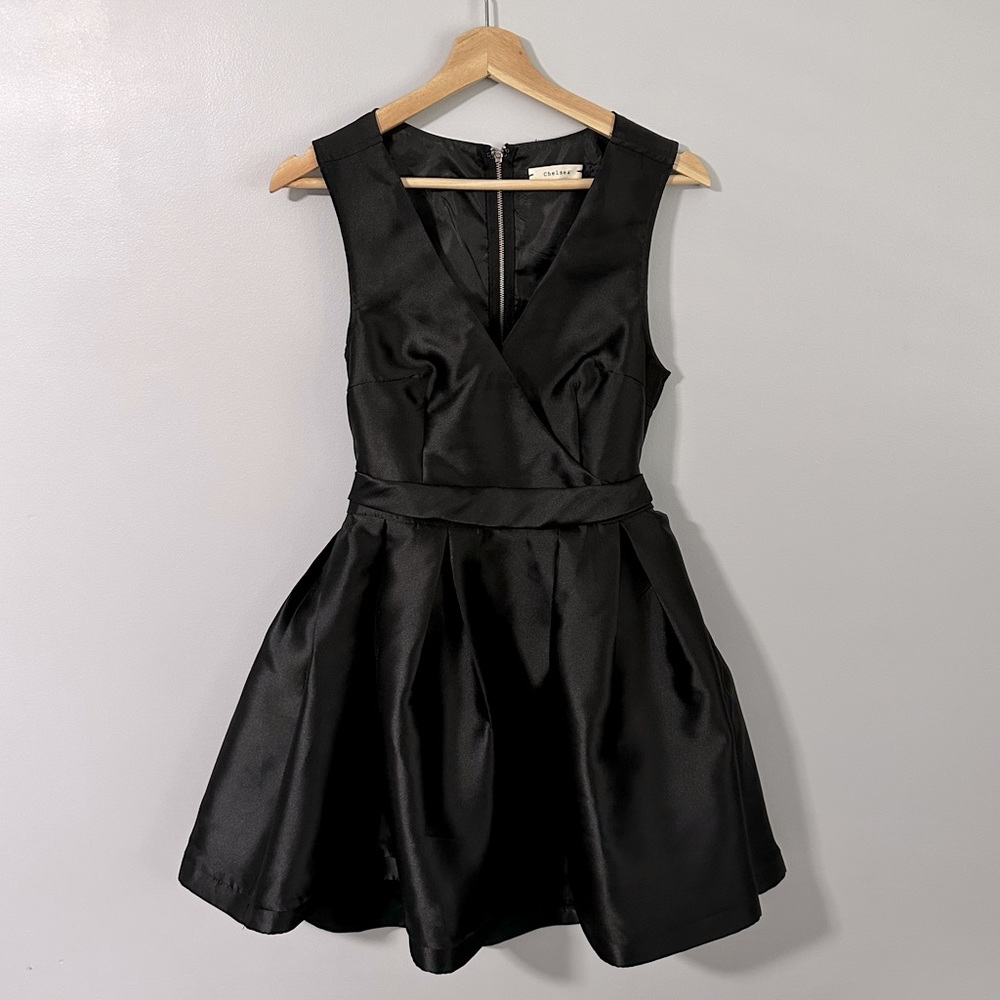 HONEY Satin Skater Dress